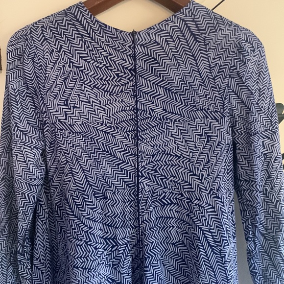 VINTAGE DVF Fit & Flare jersey Maxi - Dyed Blue print US M Est. - Picture 5 of 11